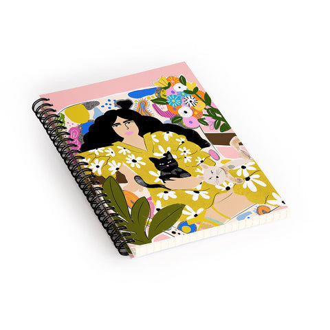 Alja Horvat Life with cats Spiral Notebook