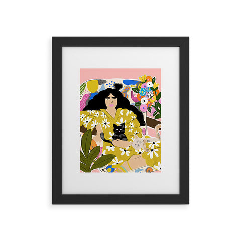 Alja Horvat Life with cats Framed Art Print