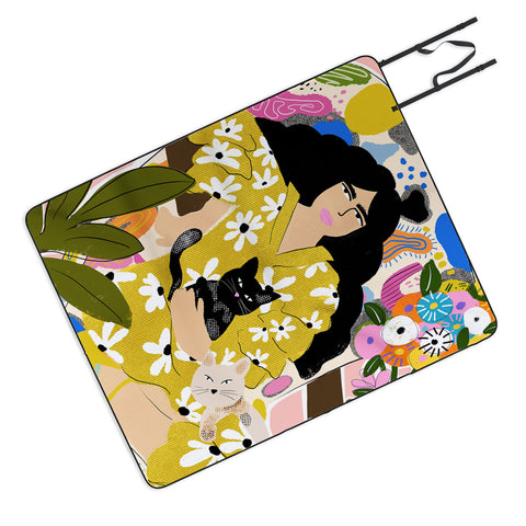 Alja Horvat Life with cats Picnic Blanket