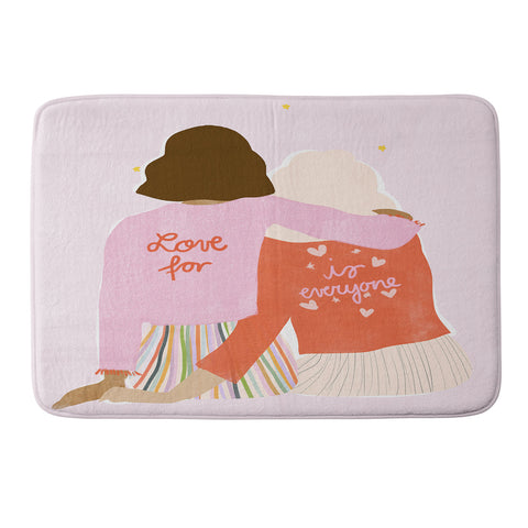 Alja Horvat Love Is For Everyone Memory Foam Bath Mat