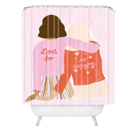 Alja Horvat Love Is For Everyone Shower Curtain
