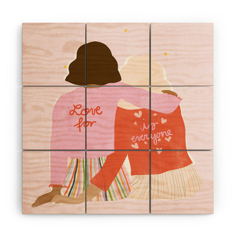 Alja Horvat Love Is For Everyone Wood Wall Mural