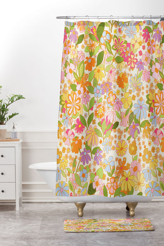 Alja Horvat Nostalgia in the garden Shower Curtain And Mat