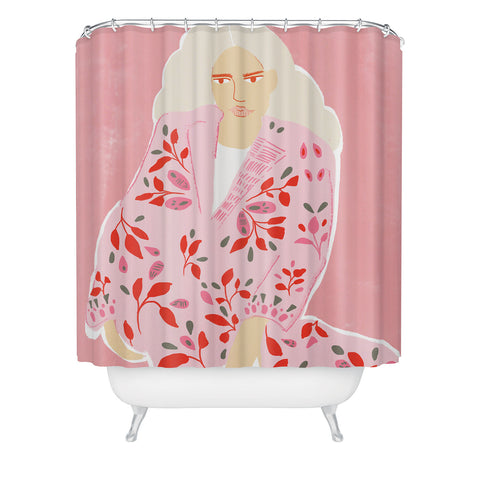 Alja Horvat Pink Lady Shower Curtain