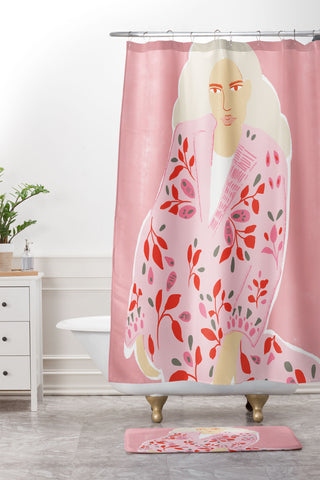 Alja Horvat Pink Lady Shower Curtain And Mat