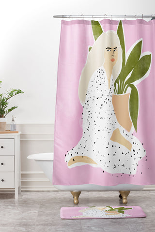 Alja Horvat Polka Dots Shower Curtain And Mat