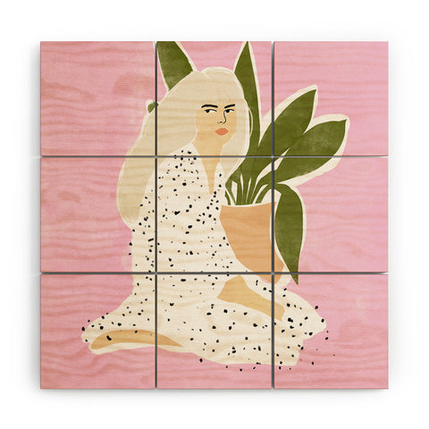Alja Horvat Polka Dots Wood Wall Mural