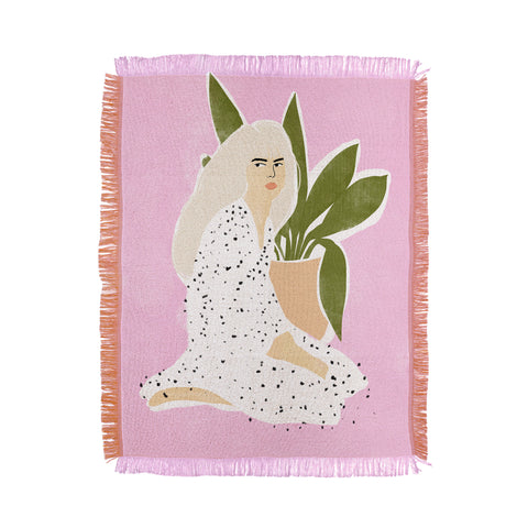Alja Horvat Polka Dots Throw Blanket