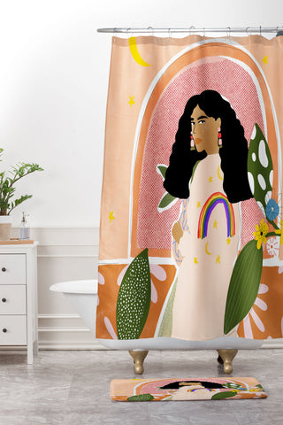 Alja Horvat Rainbow Sweater Shower Curtain And Mat