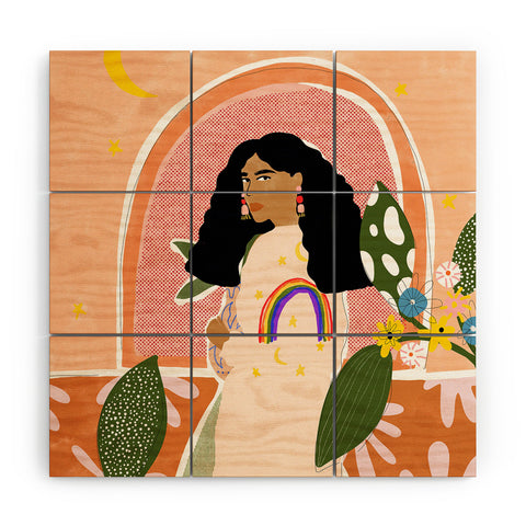 Alja Horvat Rainbow Sweater Wood Wall Mural