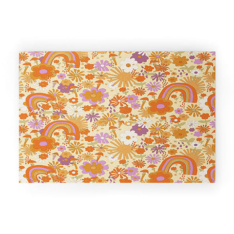 Alja Horvat Rainbows Sunshine and Stars Welcome Mat