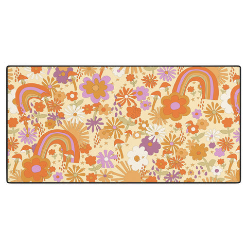 Alja Horvat Rainbows Sunshine and Stars Desk Mat