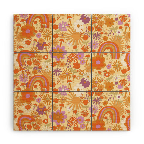 Alja Horvat Rainbows Sunshine and Stars Wood Wall Mural