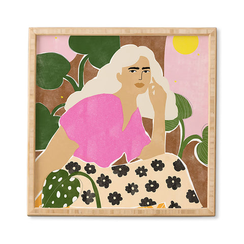 Alja Horvat Spending time with my plants Framed Wall Art