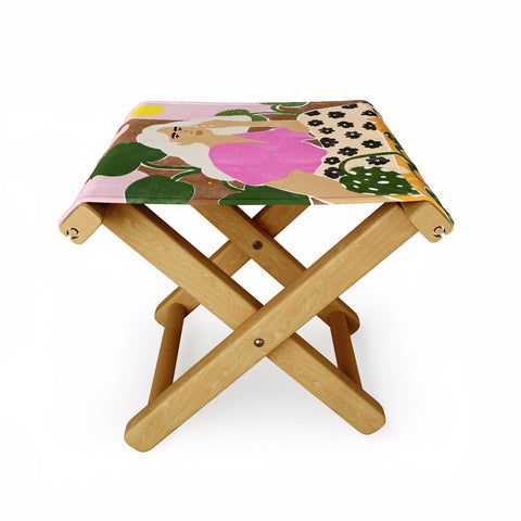 Alja Horvat Spending time with my plants Folding Stool