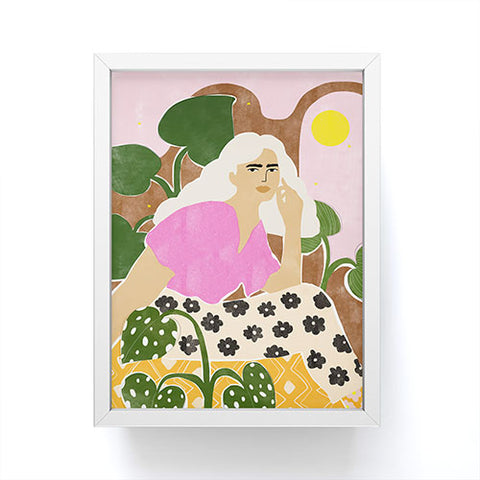Alja Horvat Spending time with my plants Framed Mini Art Print