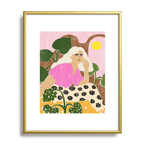 Alja Horvat Spending time with my plants Metal Framed Art Print