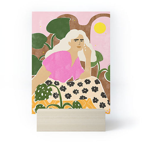 Alja Horvat Spending time with my plants Mini Art Print