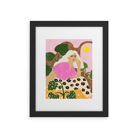 Alja Horvat Spending time with my plants Framed Art Print