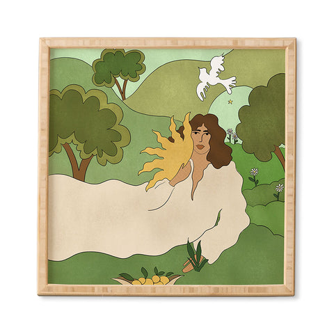 Alja Horvat Sun in her hands Framed Wall Art