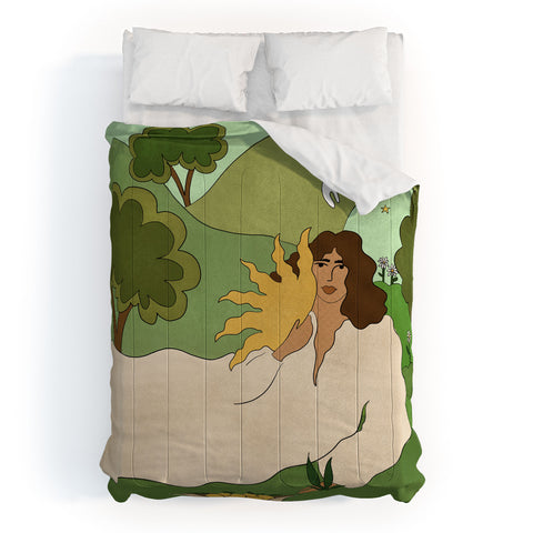 Alja Horvat Sun in her hands Comforter