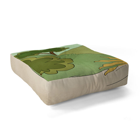 Alja Horvat Sun in her hands Floor Pillow Square