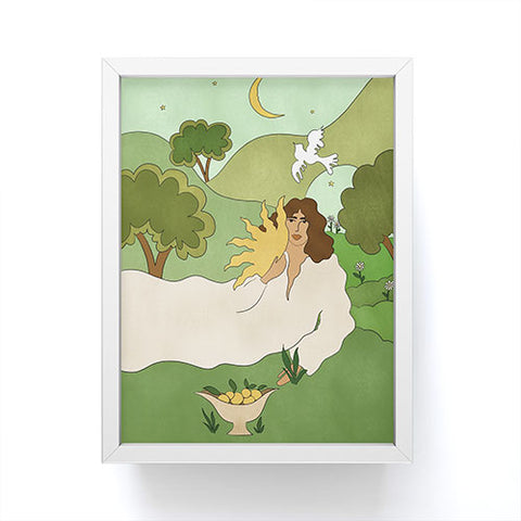 Alja Horvat Sun in her hands Framed Mini Art Print