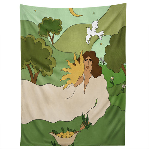 Alja Horvat Sun in her hands Tapestry