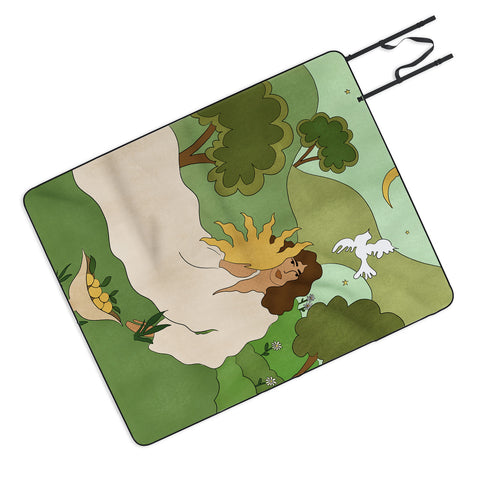 Alja Horvat Sun in her hands Picnic Blanket