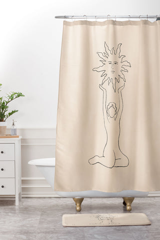 Alja Horvat Sunshine in my Hands Shower Curtain And Mat