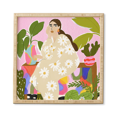 Alja Horvat Taking care of my plants Framed Wall Art