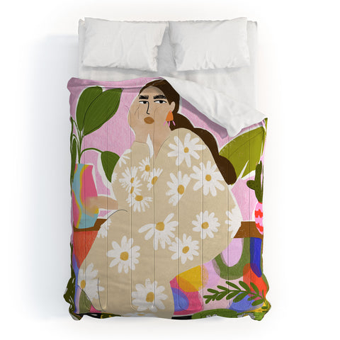 Alja Horvat Taking care of my plants Comforter