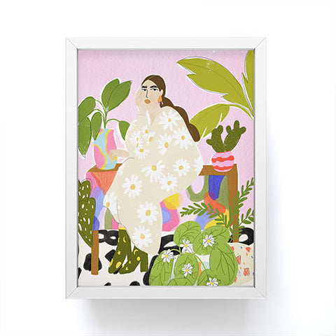 Alja Horvat Taking care of my plants Framed Mini Art Print