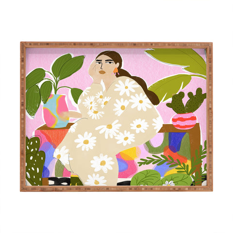 Alja Horvat Taking care of my plants Rectangular Tray