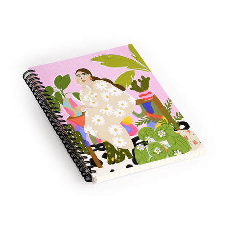 Alja Horvat Taking care of my plants Spiral Notebook