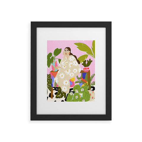 Alja Horvat Taking care of my plants Framed Art Print