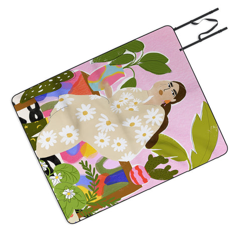 Alja Horvat Taking care of my plants Picnic Blanket