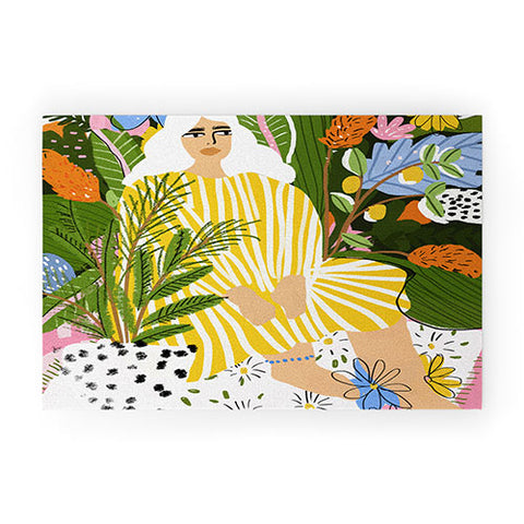 Alja Horvat The Jungle Lady Welcome Mat