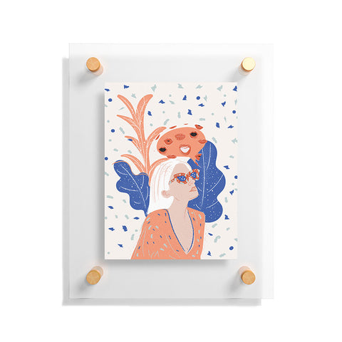 Alja Horvat Thinkin about kissin you Floating Acrylic Print