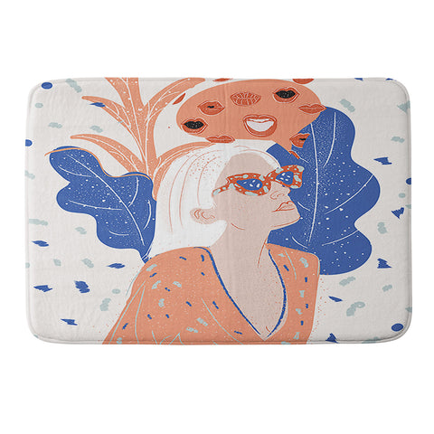 Alja Horvat Thinkin about kissin you Memory Foam Bath Mat