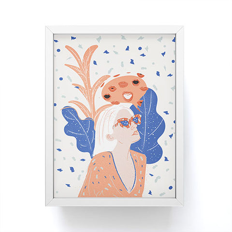 Alja Horvat Thinkin about kissin you Framed Mini Art Print