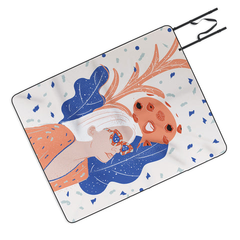 Alja Horvat Thinkin about kissin you Picnic Blanket