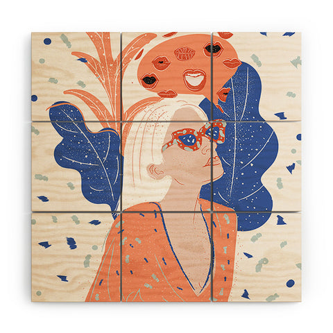 Alja Horvat Thinkin about kissin you Wood Wall Mural