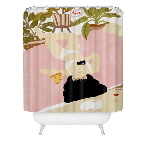 Alja Horvat This Is Life Shower Curtain