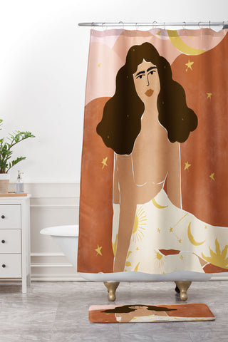 Alja Horvat Universe Has Your Back Shower Curtain And Mat