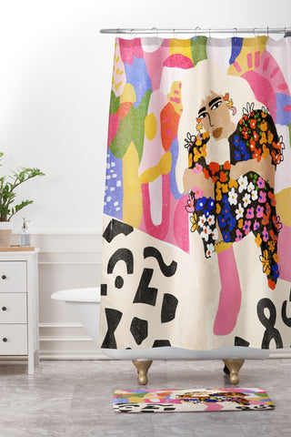 Alja Horvat World Full Of Colors Shower Curtain And Mat