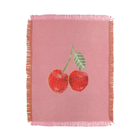 Alja Horvat Yummi Cherry Throw Blanket