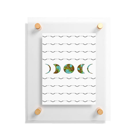 Allie Falcon Aztec Moon Floating Acrylic Print