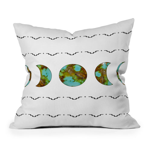 Allie Falcon Aztec Moon Throw Pillow