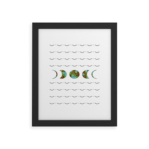 Allie Falcon Aztec Moon Framed Art Print